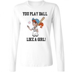 Ladies Relaxed Fit Basic Long Sleeve Tee