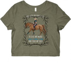 Ladies Slim Fit Crop Top Tee