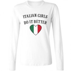 Ladies Relaxed Fit Basic Long Sleeve Tee