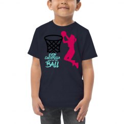 Purple toddler tee w/basketball girl graphic 