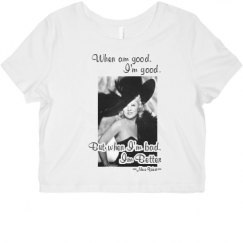 Ladies Slim Fit Crop Top Tee