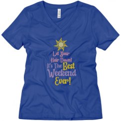 Ladies Relaxed Fit V-Neck Tee