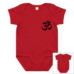 Hot pink onesie - om logo