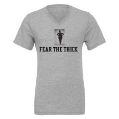 Unisex CVC Jersey V-Neck T-Shirt