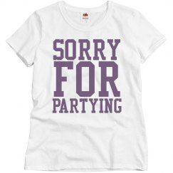 Sorry for Partying