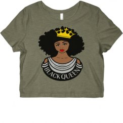 Ladies Slim Fit Crop Top Tee