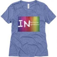 Ladies Relaxed Fit Super Soft Triblend V-Neck Tee