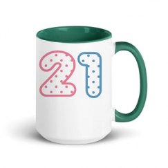 15oz Ceramic Mug with Color Inside