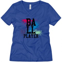 Ladies Relaxed Fit V-Neck Tee