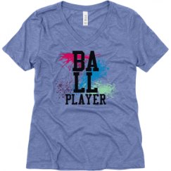 Ladies Relaxed Fit Super Soft Triblend V-Neck Tee