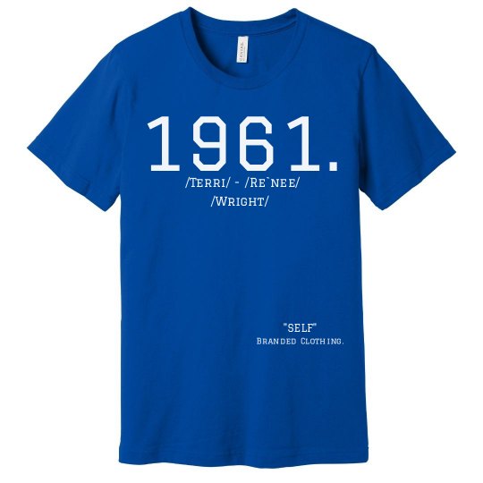 1961. Self Branded Blue Tee