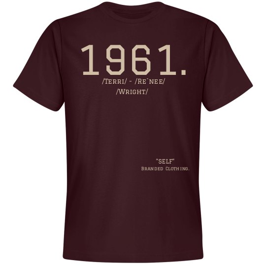 1961. Self Branded Maroon Tee
