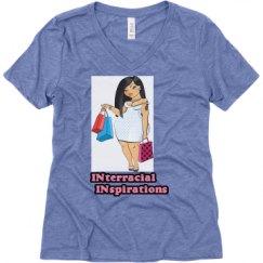 Ladies Relaxed Fit Super Soft Triblend V-Neck Tee