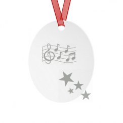 Metal Oval Christmas Ornament