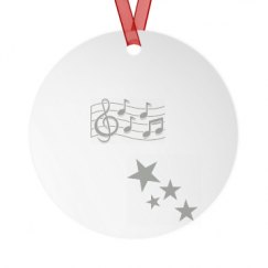 Metal Round Christmas Ornament