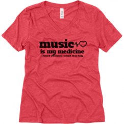 Ladies Relaxed Fit Super Soft Triblend V-Neck Tee