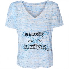 Ladies Flowy Slouchy V-Neck Tee