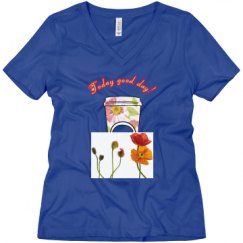 Ladies Relaxed Fit V-Neck Tee