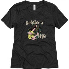 Ladies Relaxed Fit Super Soft Triblend V-Neck Tee