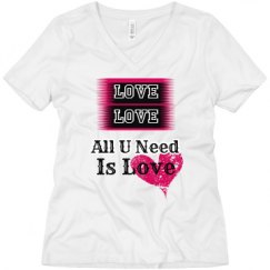 Ladies Relaxed Fit V-Neck Tee