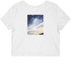 Ladies Slim Fit Crop Top Tee