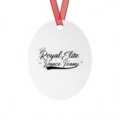 Metal Oval Christmas Ornament