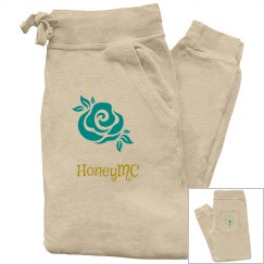 Teal rose sweatpants