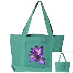 Purple Posy Lucy LaRue Large Tote Bag 
