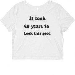 Ladies Slim Fit Crop Top Tee