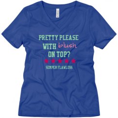Ladies Relaxed Fit V-Neck Tee