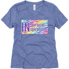 Ladies Relaxed Fit Super Soft Triblend V-Neck Tee