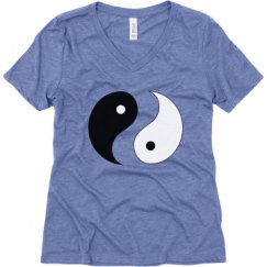 Ladies Relaxed Fit Super Soft Triblend V-Neck Tee