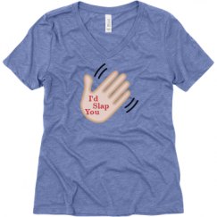 Ladies Relaxed Fit Super Soft Triblend V-Neck Tee