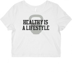 Ladies Slim Fit Crop Top Tee