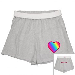 Love rainbow shorts