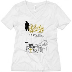 Ladies Relaxed Fit V-Neck Tee