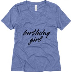 Ladies Relaxed Fit Super Soft Triblend V-Neck Tee