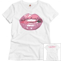PINK LACED LIP TEE
