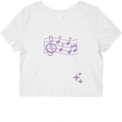 Ladies Slim Fit Crop Top Tee