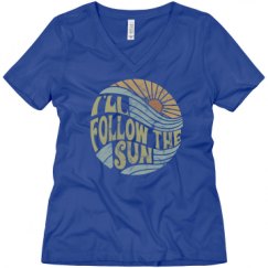 Ladies Relaxed Fit V-Neck Tee