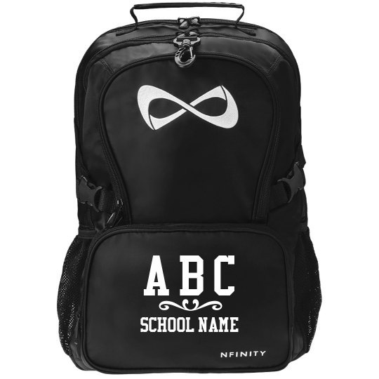 backpack with initials