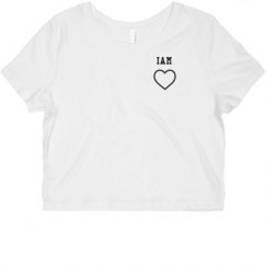 Ladies Slim Fit Crop Top Tee