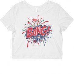 Ladies Slim Fit Crop Top Tee