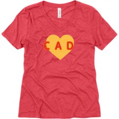 Ladies Relaxed Fit Super Soft Triblend V-Neck Tee