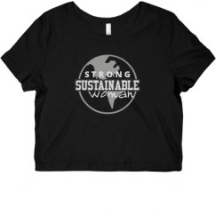 Ladies Slim Fit Crop Top Tee