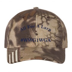 "All For A Larp" WWG1WA Camoflauge Hat / Cap 