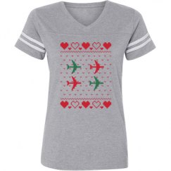 Ladies Relaxed Fit Vintage Sports Tee