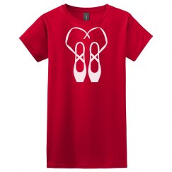 Cyber pink tee w/dance graphic 