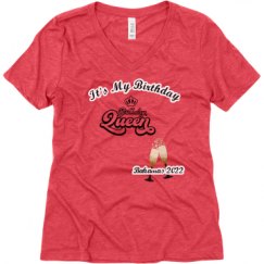 Ladies Relaxed Fit Super Soft Triblend V-Neck Tee
