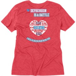 Ladies Relaxed Fit Super Soft Triblend V-Neck Tee